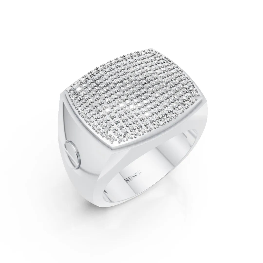 Bold Square Ring in Premium