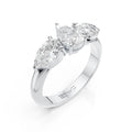 Classic Three Stone Pear Diamond Ring