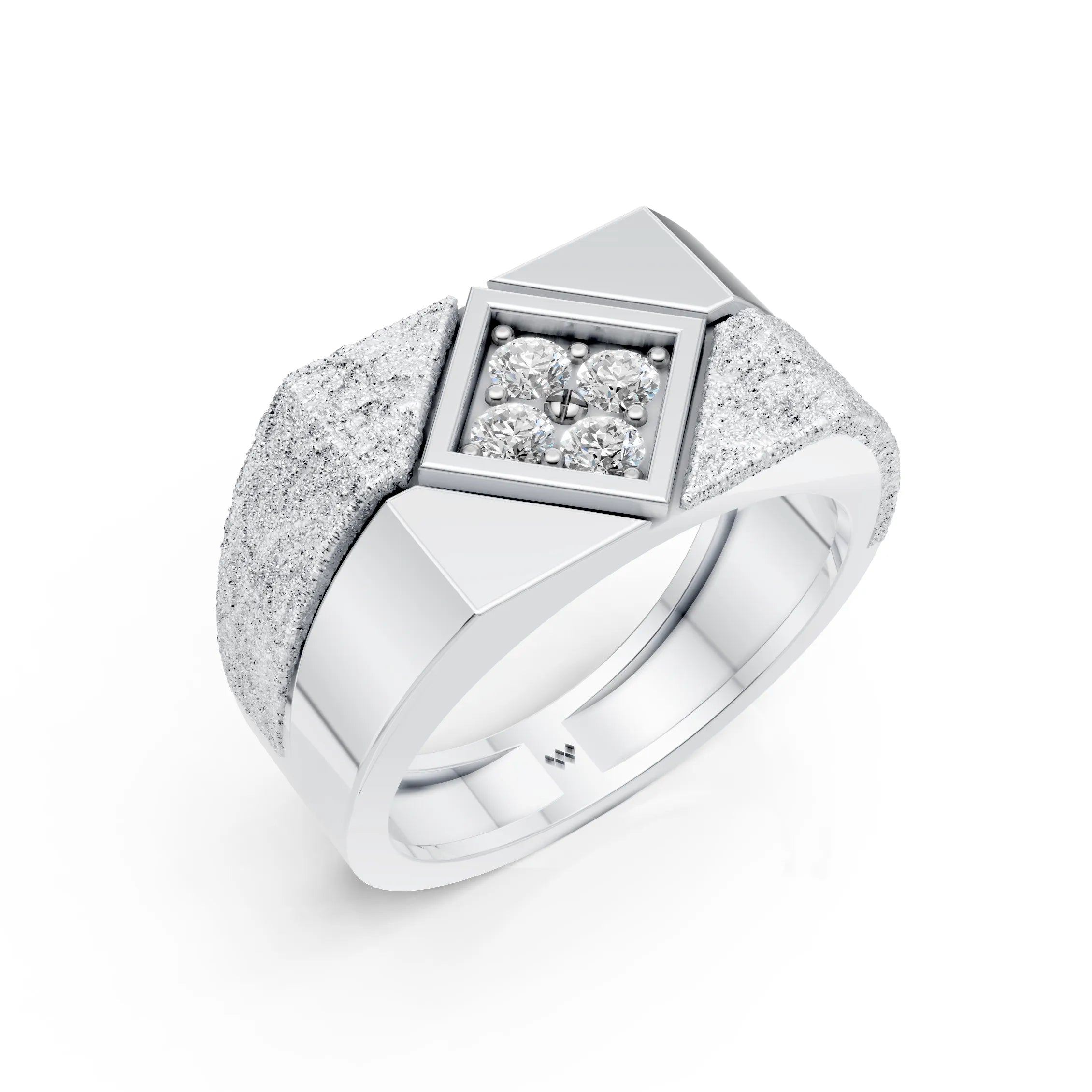 Geometric Diamond Ring