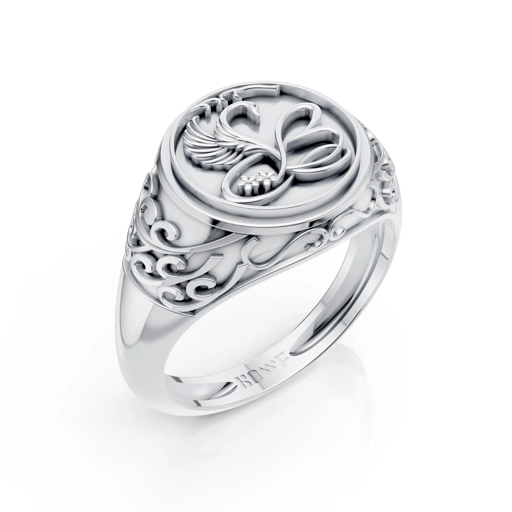 Luxury Swan Emblem Statement Ring