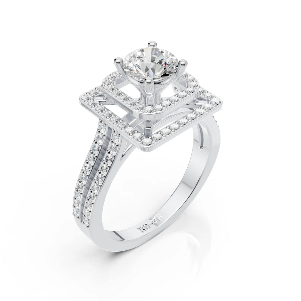Square Halo Ring