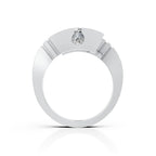 Modern Princess Cut Solitaire Ring with Open Split Band Design