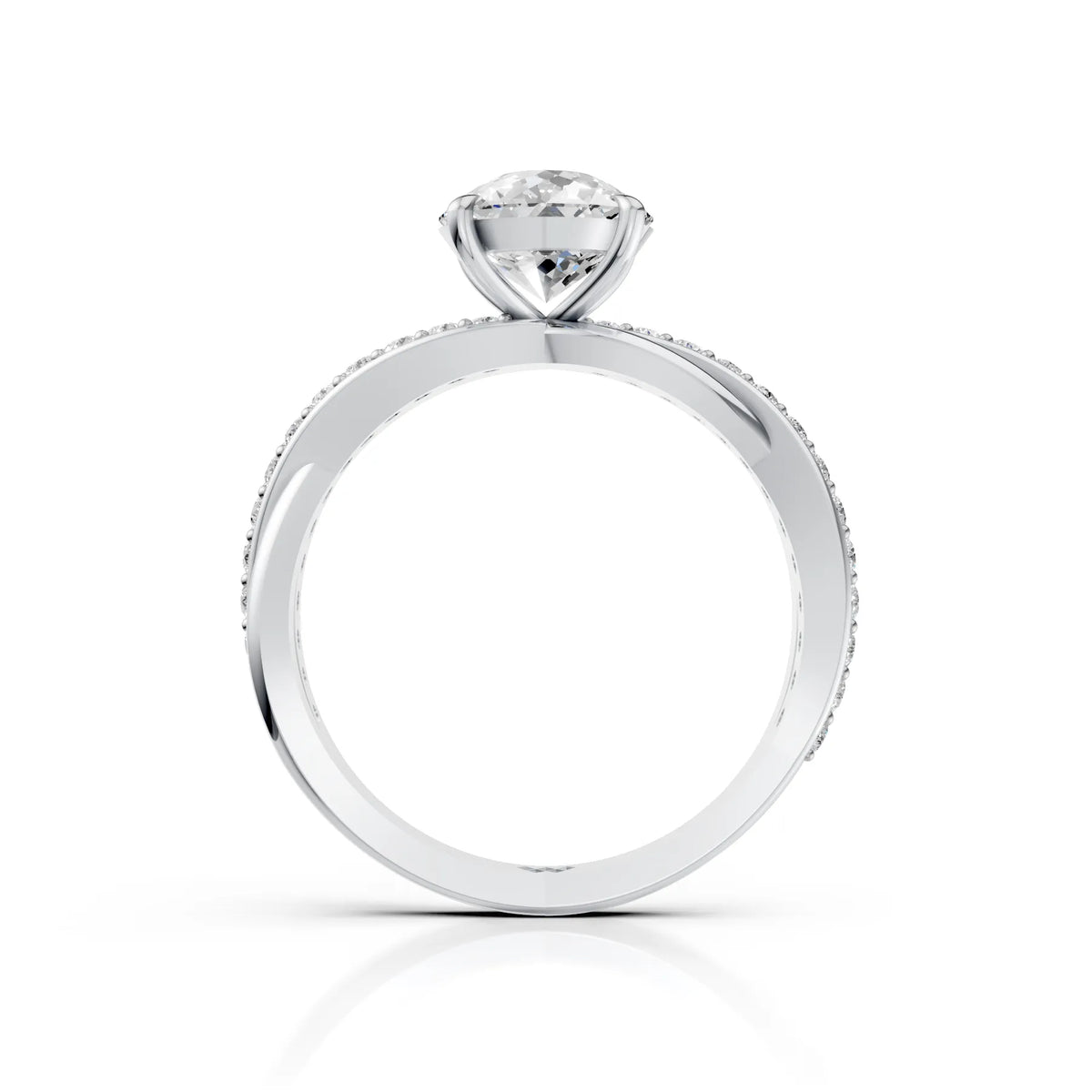 Portuguese Diamond Twist Solitaire Ring
