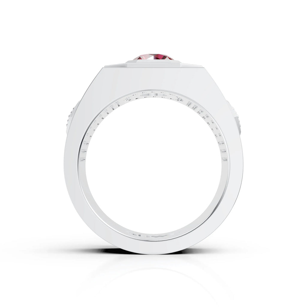 Brilliance with Blood-Red Center Stone Ring