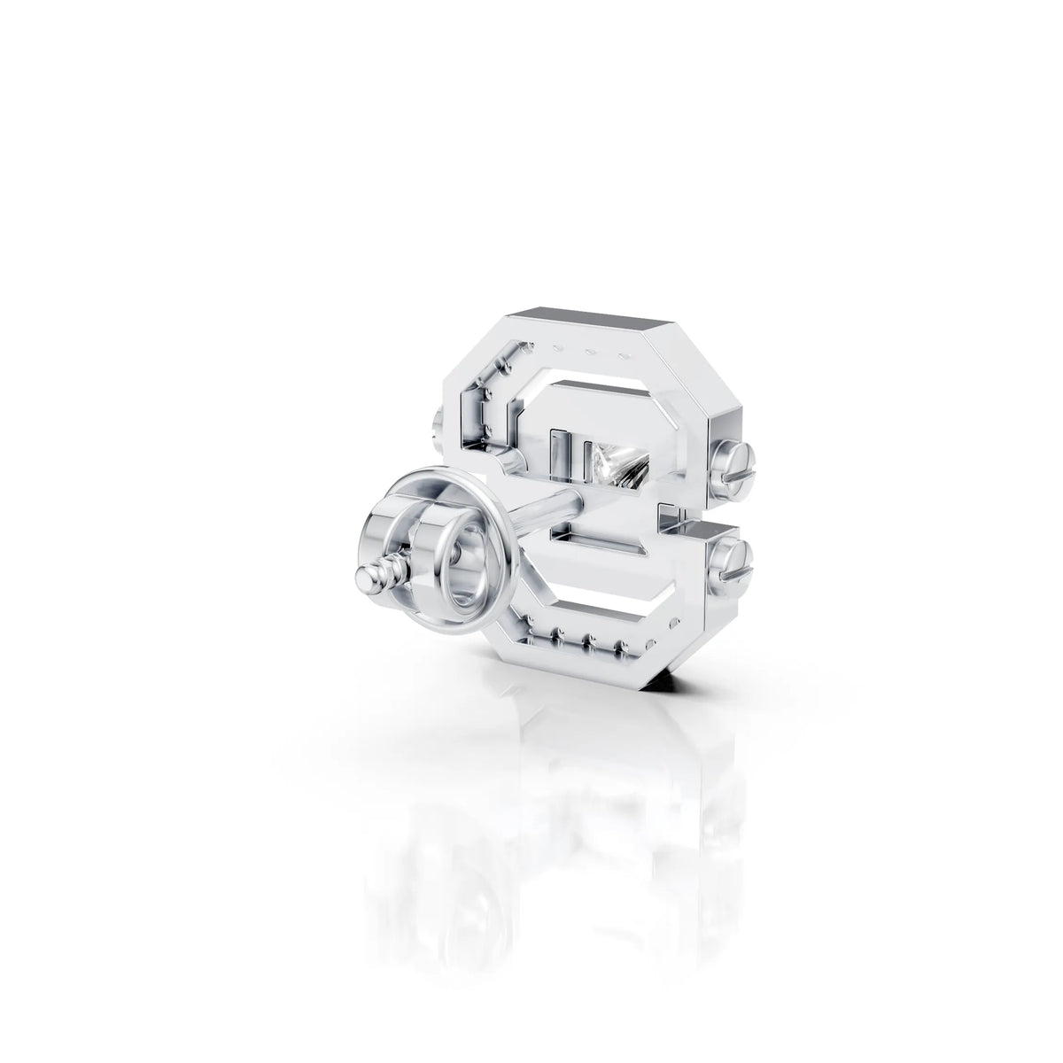 Princess Cut Geometric Diamond Stud (1 PC)