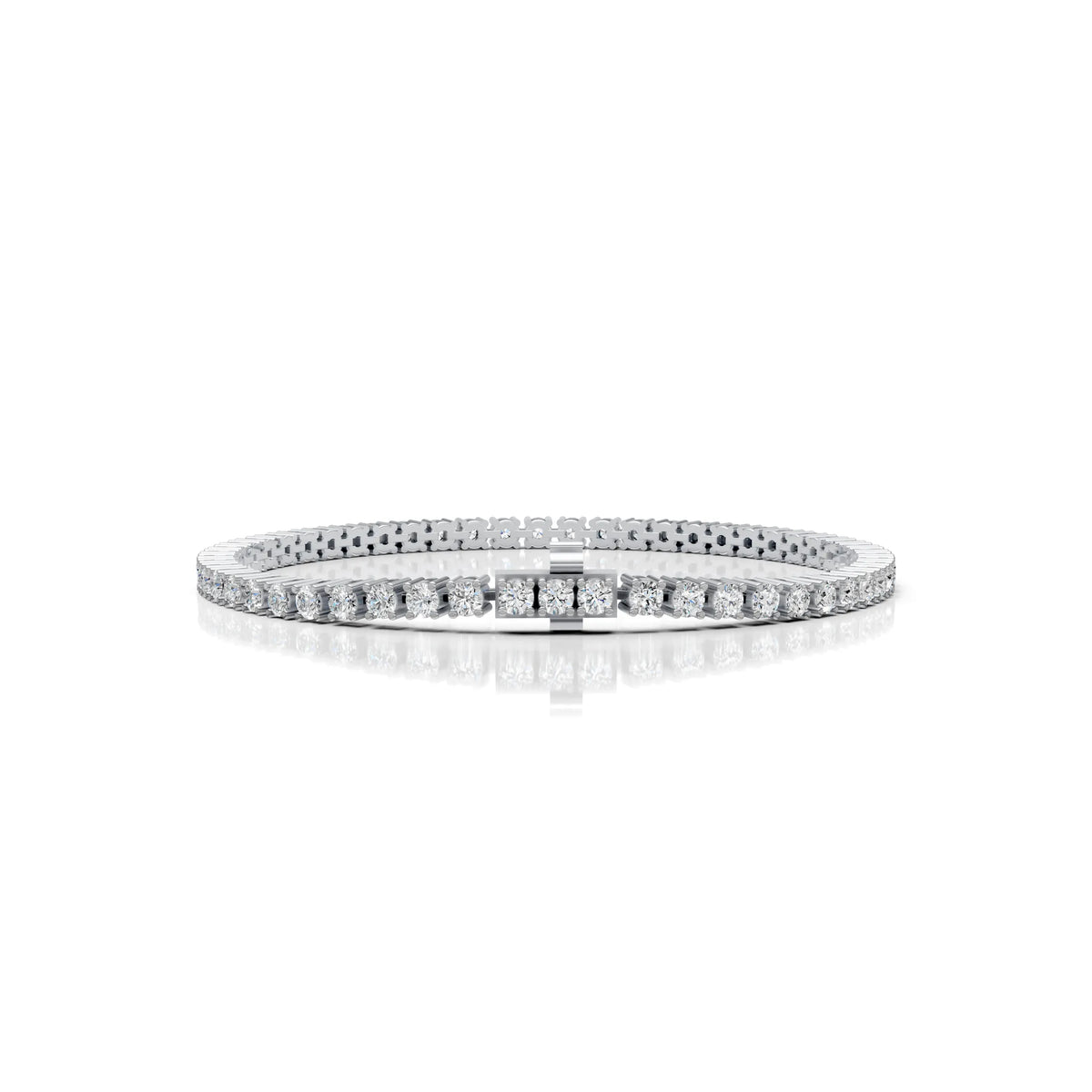 3 MM Round Shaped Tennis Bracelet