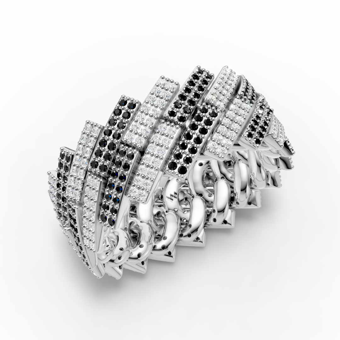 Black & White Cuban Ring