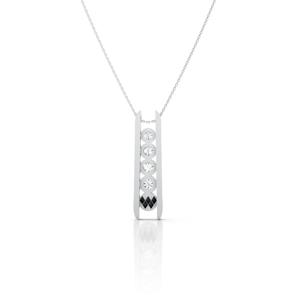 Five Stone Bar Necklace