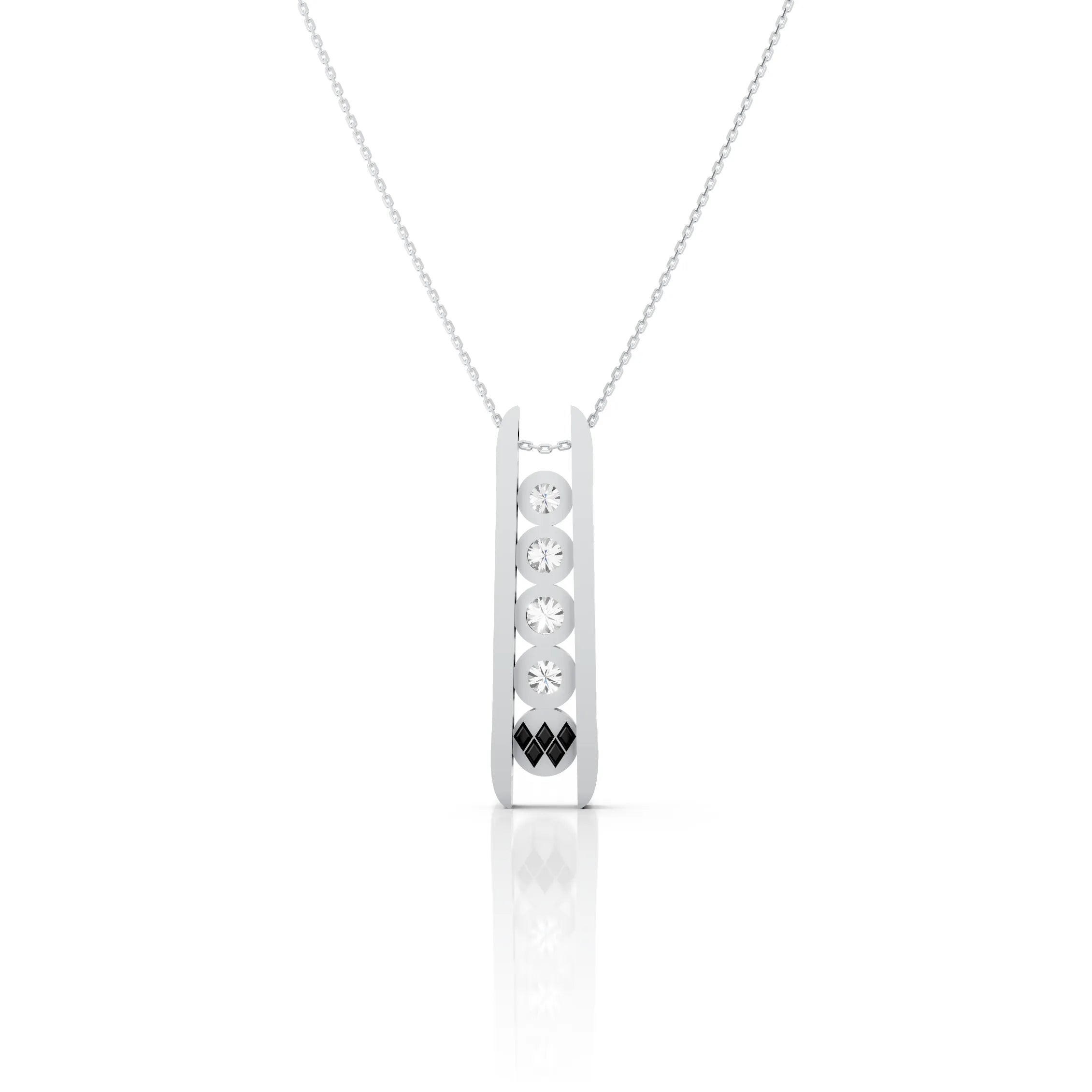 Five Stone Bar Necklace