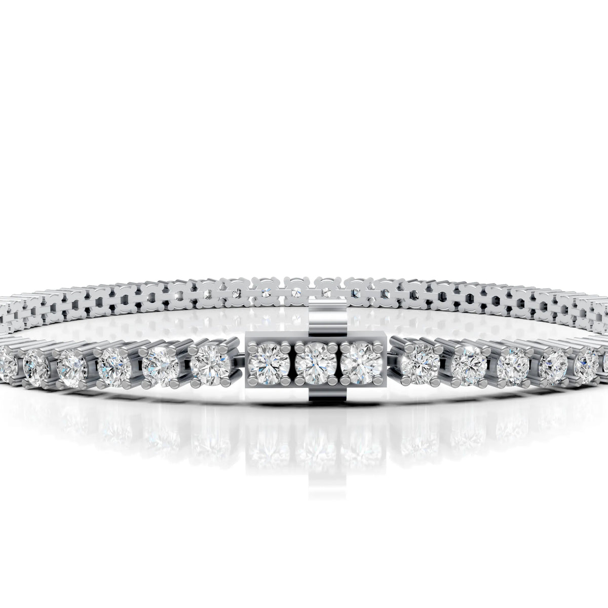 3 MM Round Shaped Tennis Bracelet