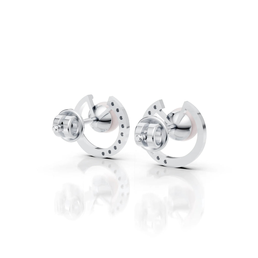 Pearl Swirl Diamond Earring