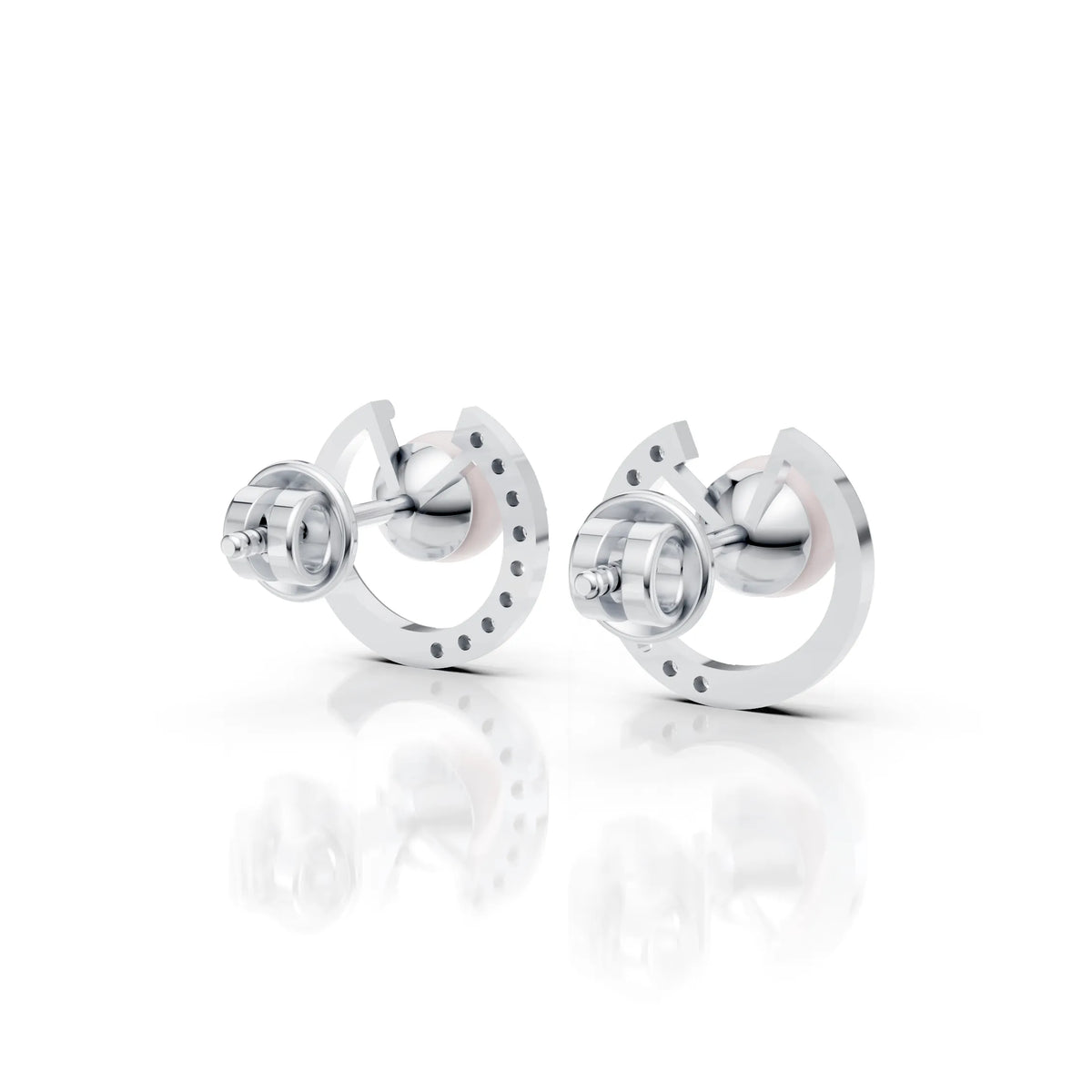 Pearl Swirl Diamond Earring