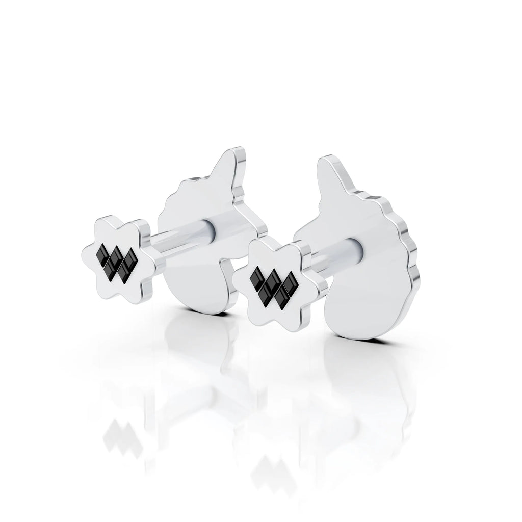 Colorful Unicorn Stud