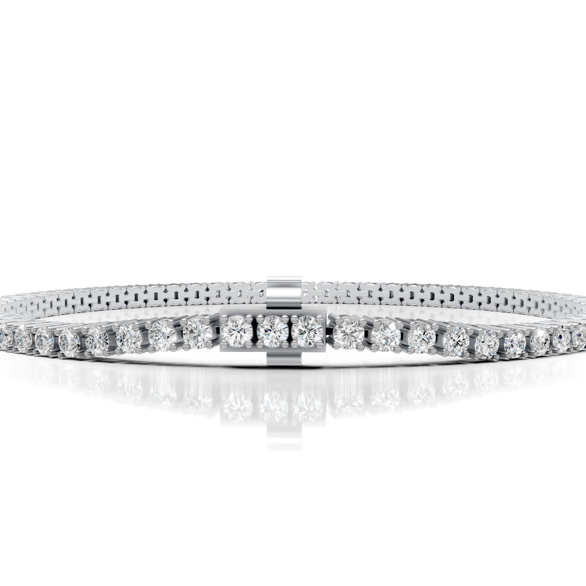2.5 MM Round Shaped Tennis Bracelet