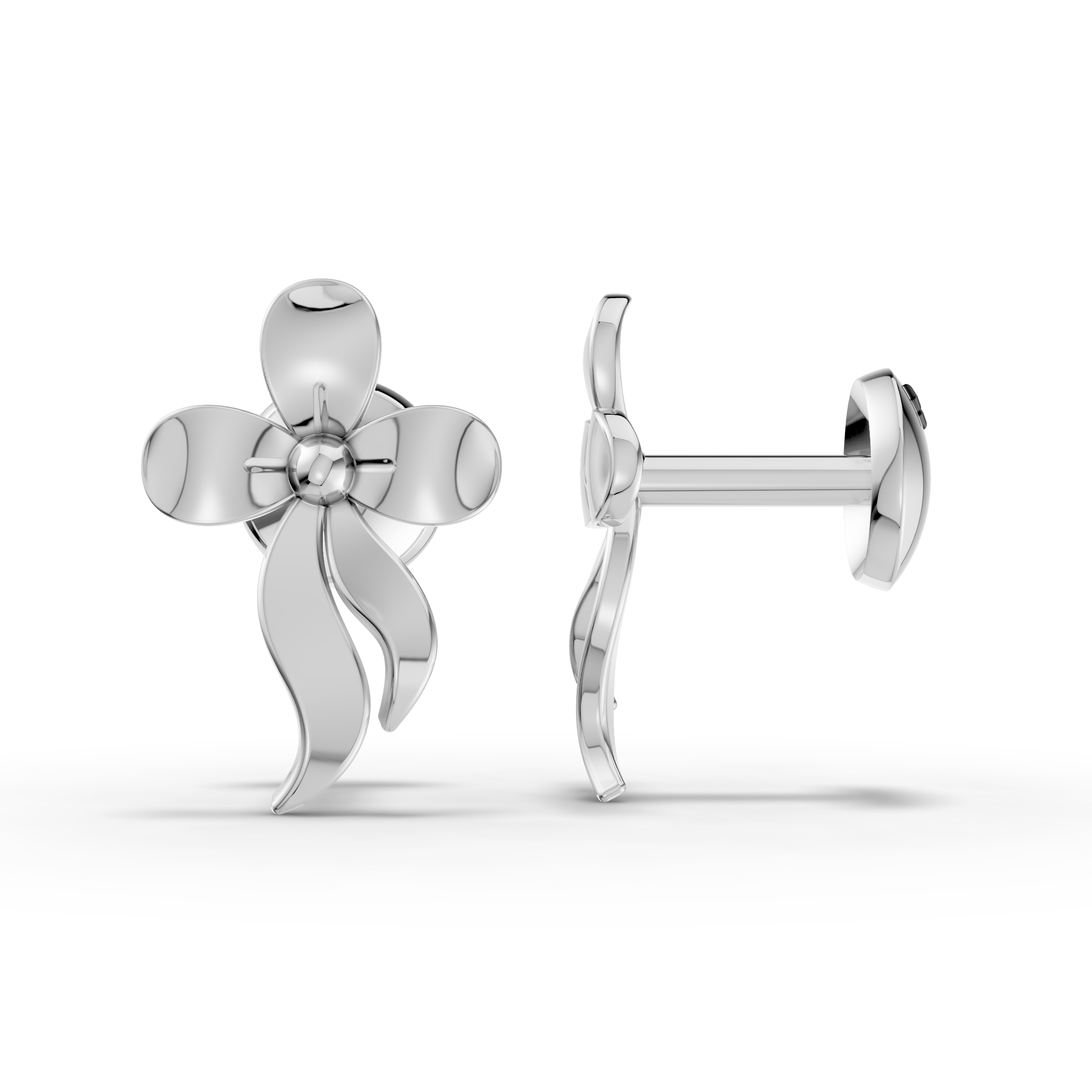 Minimal Flower Shape Earrings (1 Pair)