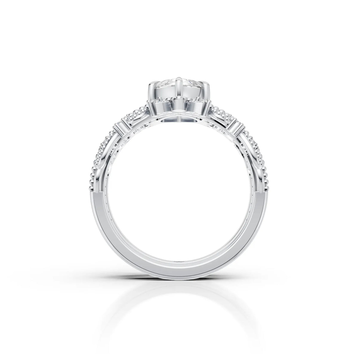 Royal Marquise Crown Ring Set