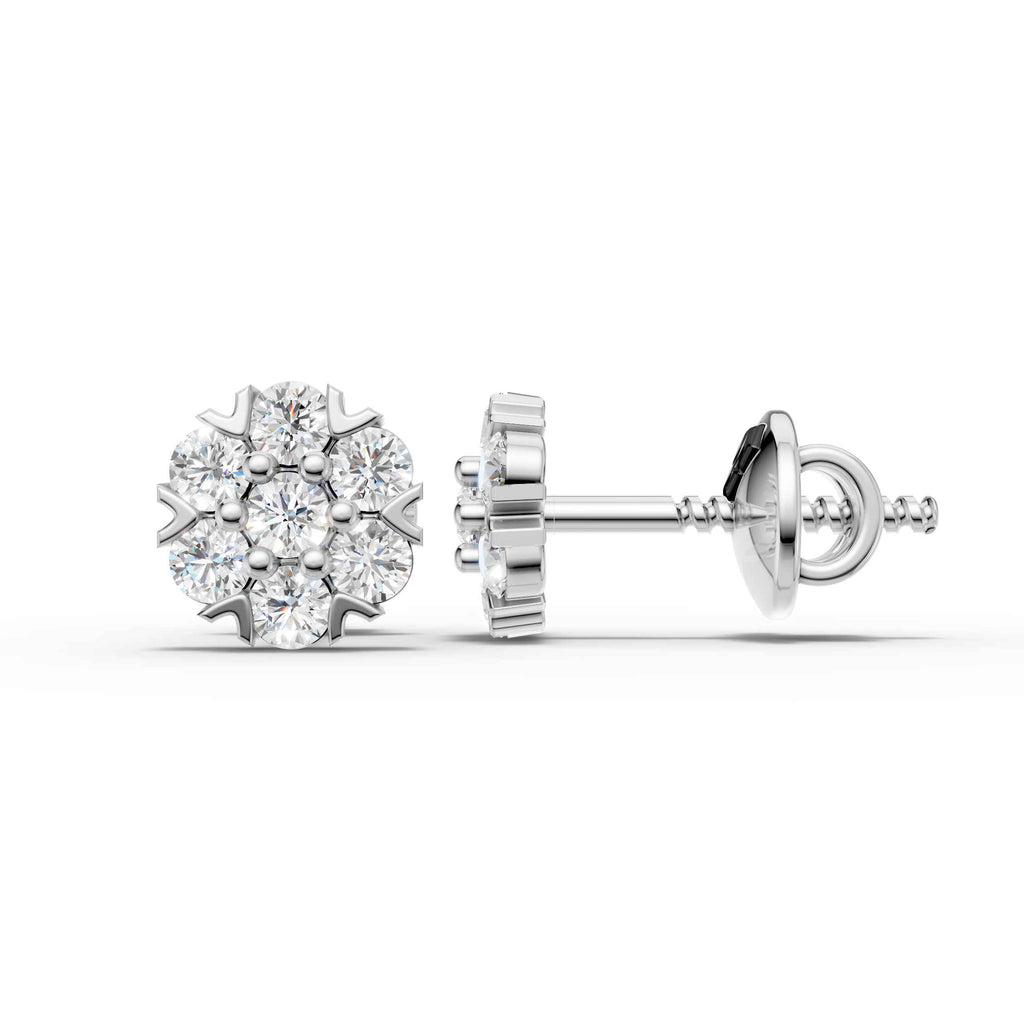 Flower Cluster Earrings (1 Pair)