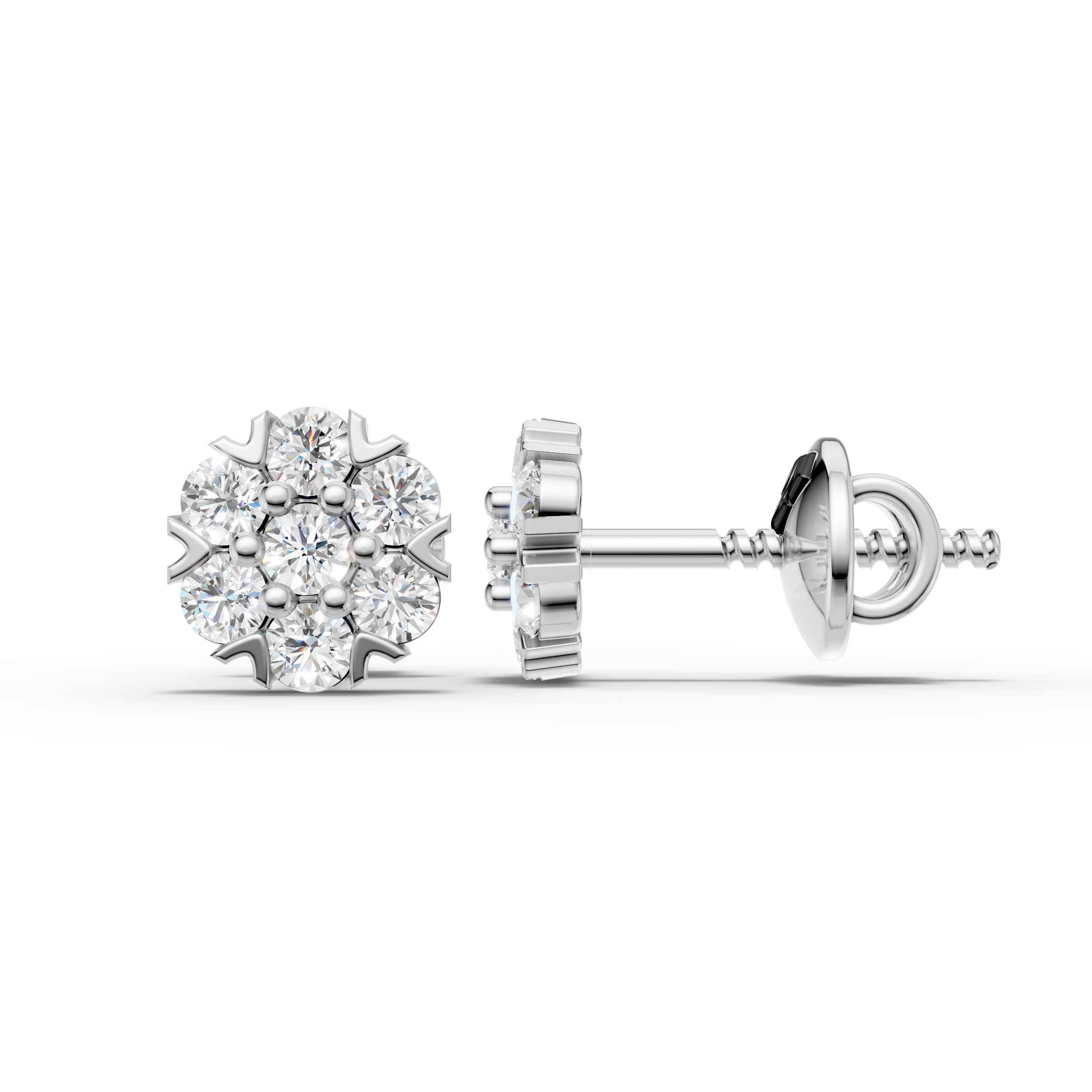 Flower Cluster Earrings (1 Pair)