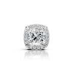 Cushion Cut Halo Diamond Stud (1 PC)