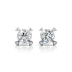 Solitaire Diamond Four Corner Earring