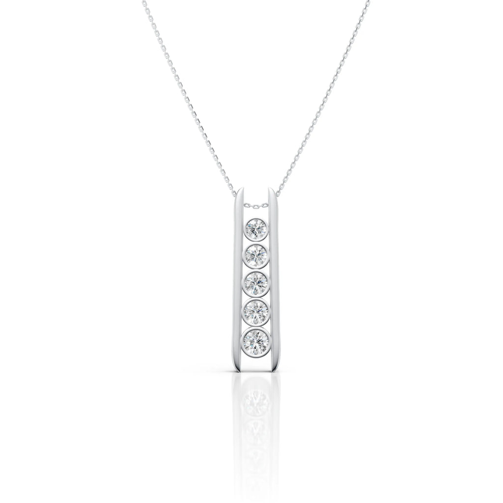 Five Stone Bar Necklace