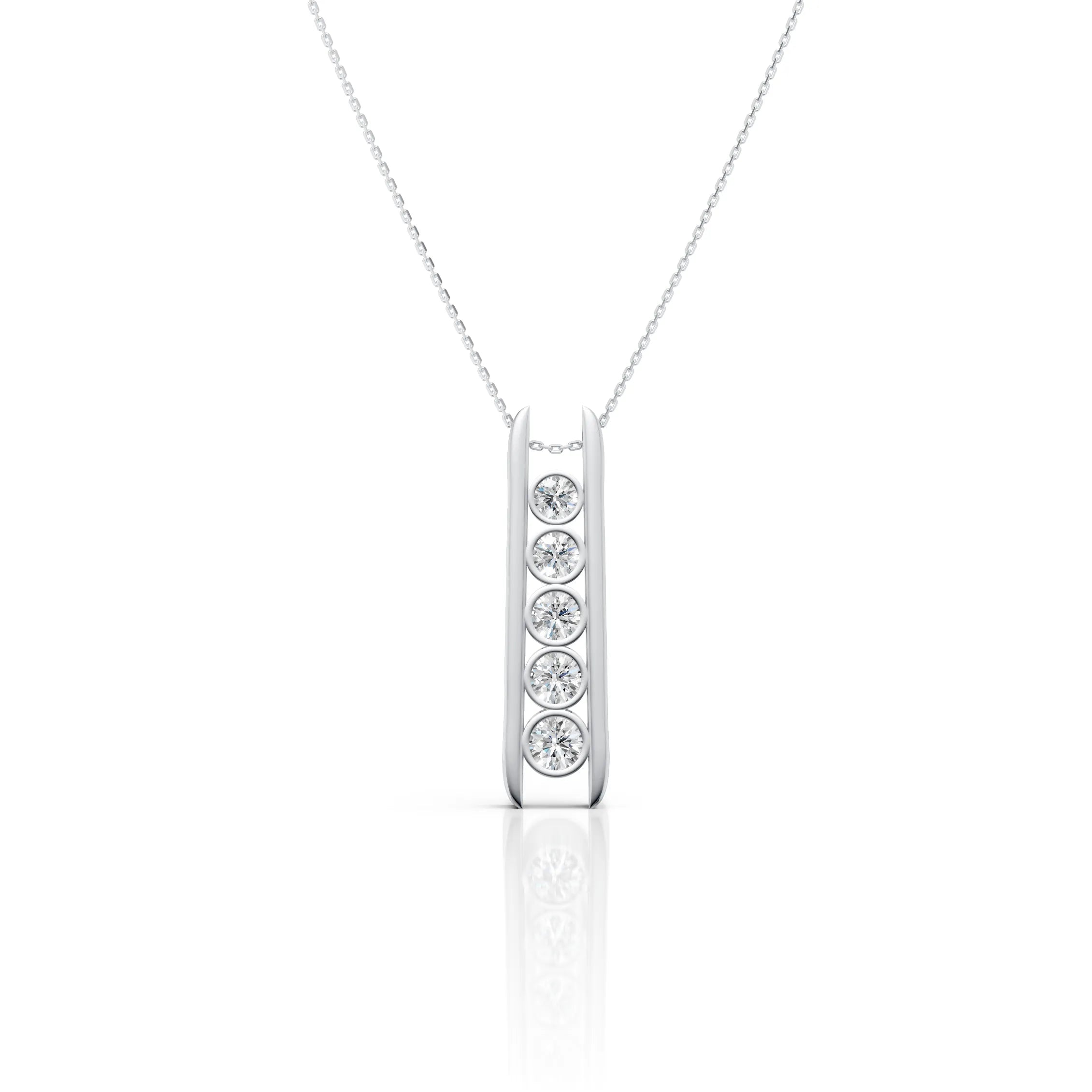 Five Stone Bar Necklace
