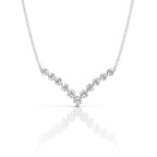 Chevron Diamond Station Necklace