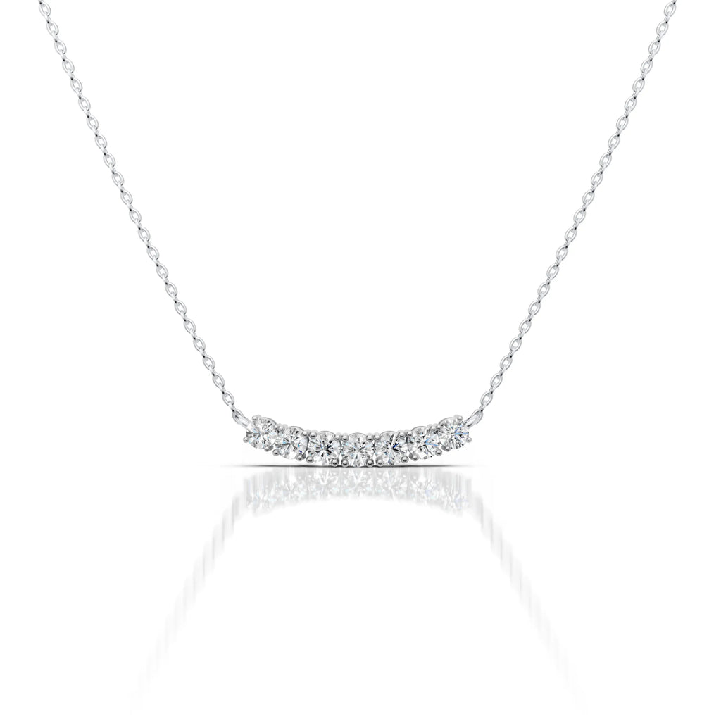 Curved Sparkle Bar Necklace