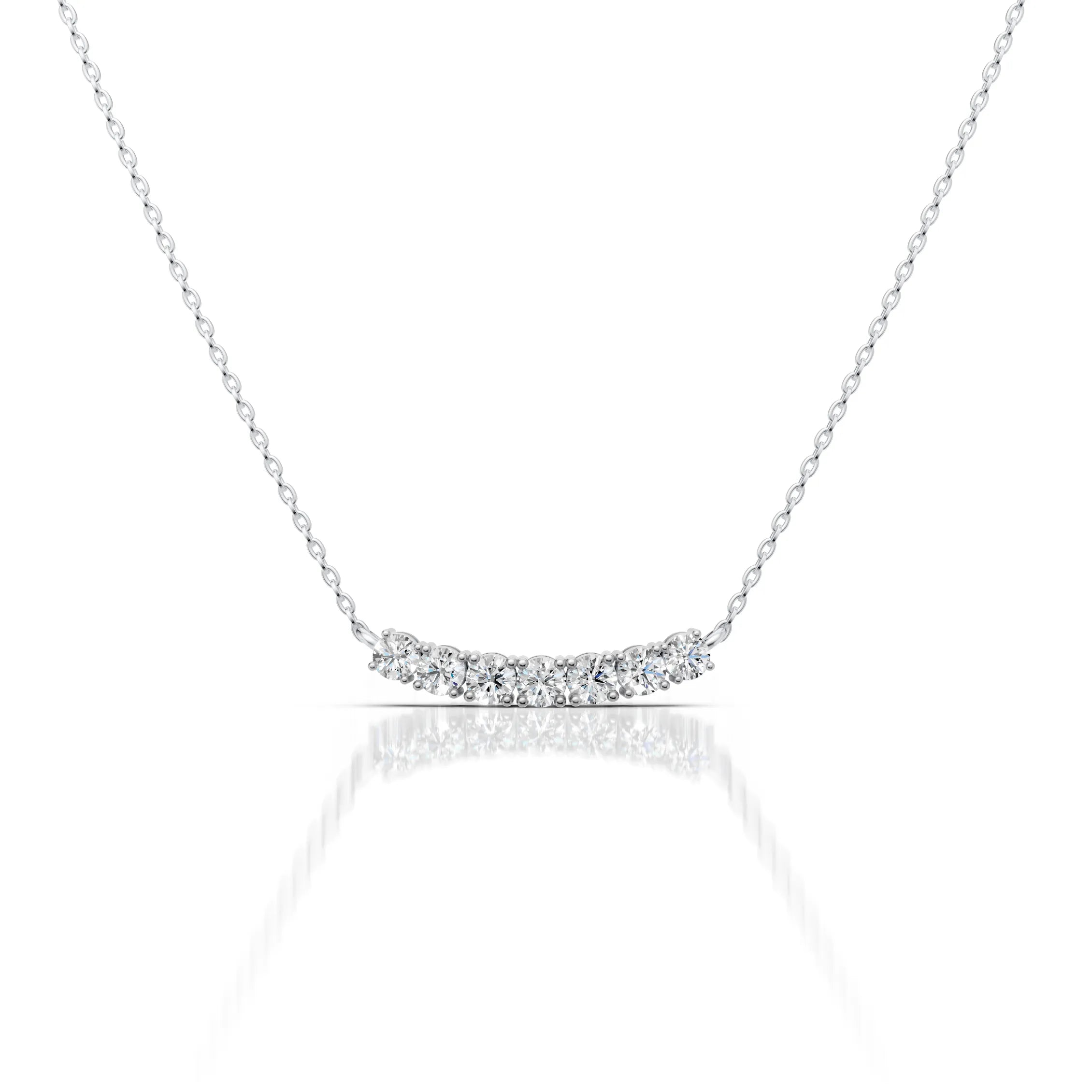 Curved Sparkle Bar Necklace