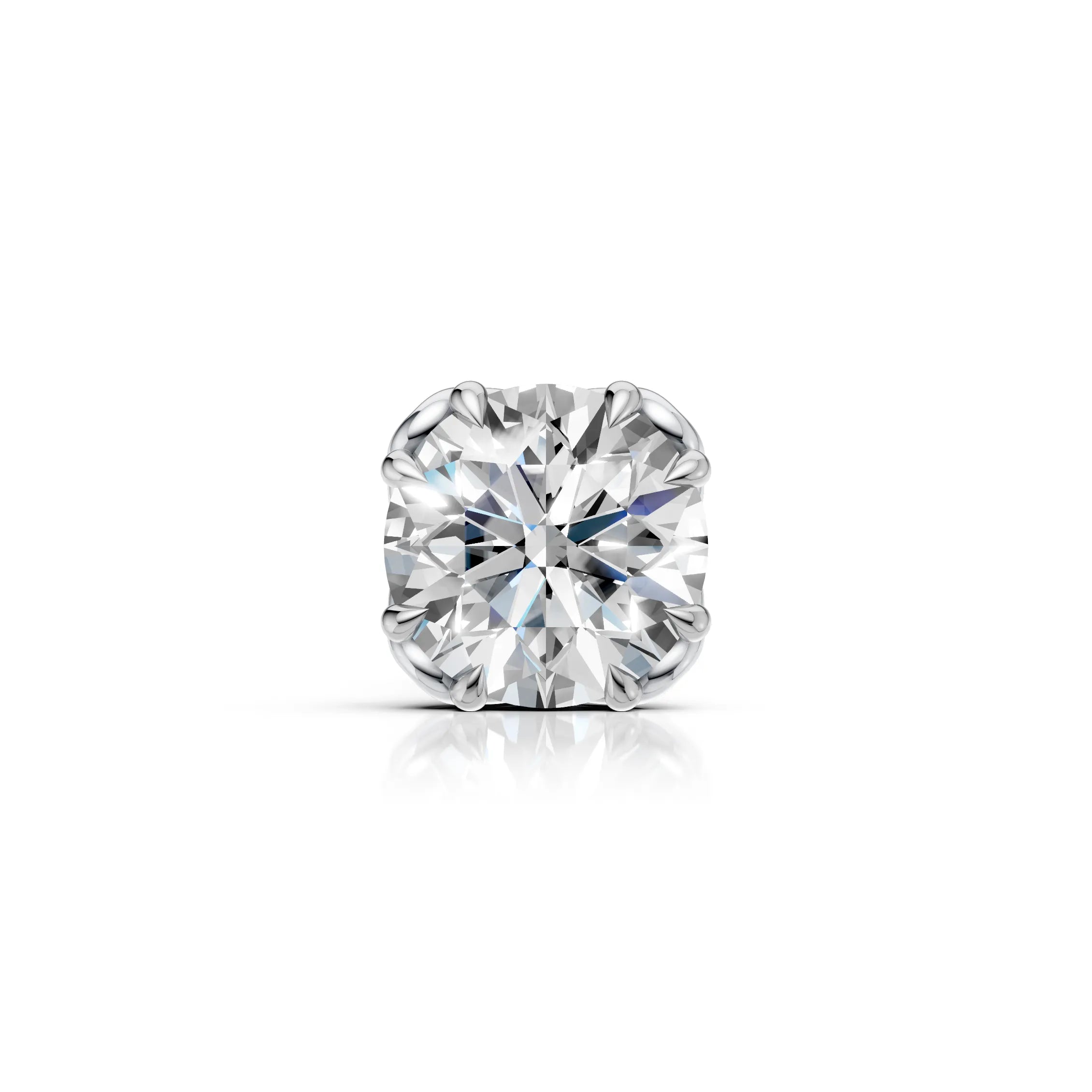 Classic Crown Solitaire Diamond Stud