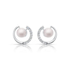 Pearl Swirl Diamond Earring