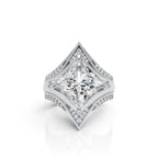 Royal Princess Cut Diamond Ring Set