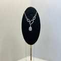 Elegant Necklace with Emerald-Cut Pendant