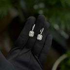 Elegant 925 Silver Necklace with Emerald-Cut Moissanite Pendant