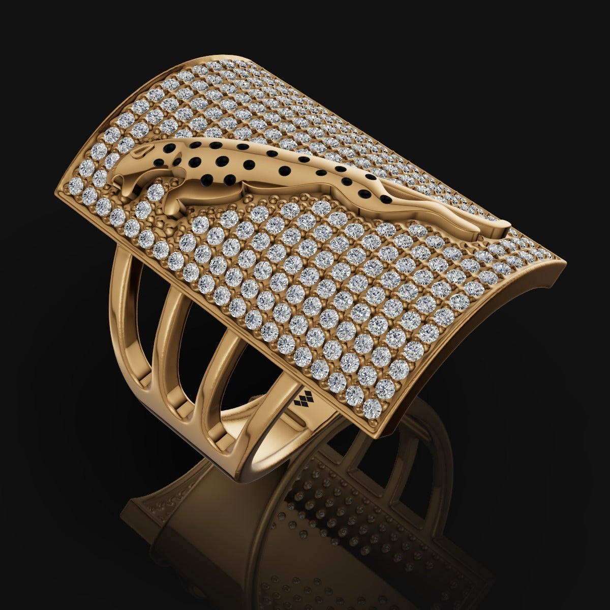 925 Silver Rectangle Moissanite Statement Ring