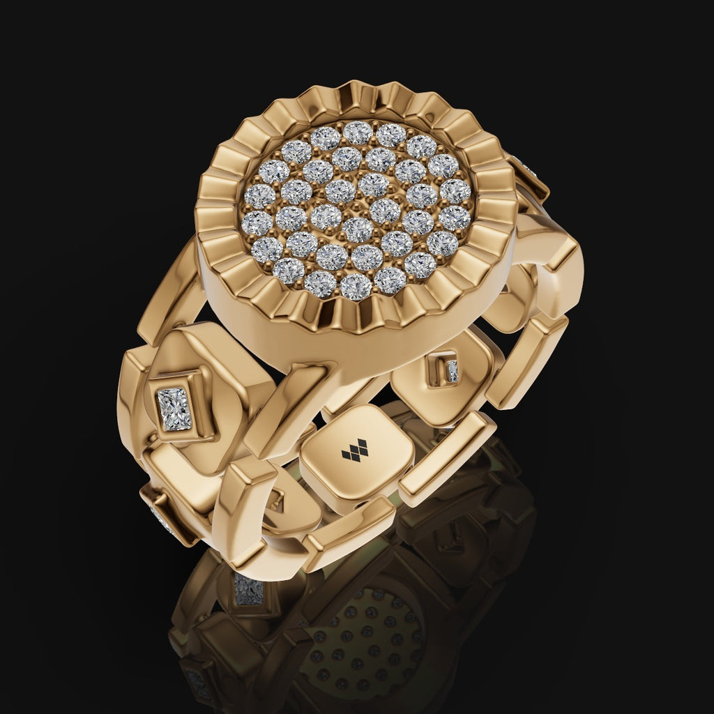 Modern Flex-Fit Silver Ring with Moissanite Accents – 925 Sterling Silver