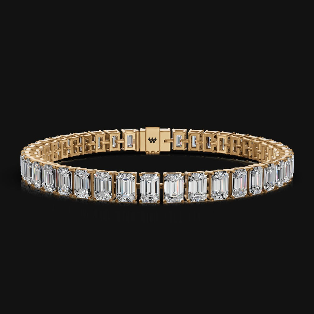 0.50CT 925 Silver Emerald Tennis Moissanite Diamond Bracelet