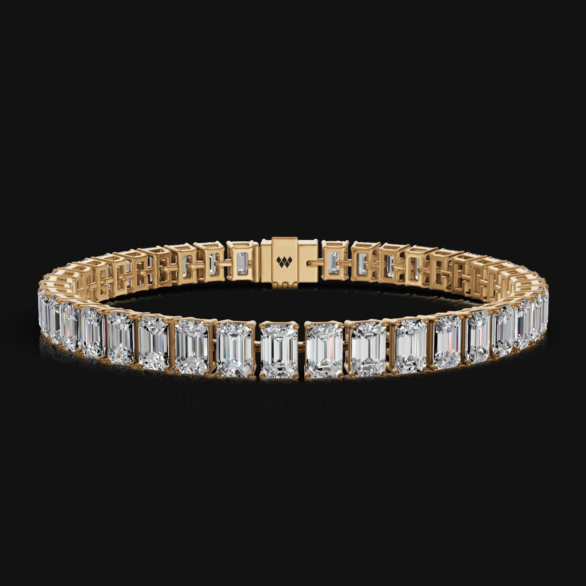 0.50CT 925 Silver Emerald Tennis Moissanite Diamond Bracelet