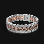 925 Sterling Silver Two Tone Diamond Bracelet