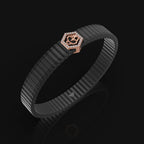 925 Sterling Silver Hexagon OM Moissanite Diamond Bracelet – Spiritual Sparkle with Modern Elegance