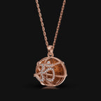 925 Sterling Silver Moissanite Diamond Om Rudraksha Pendant