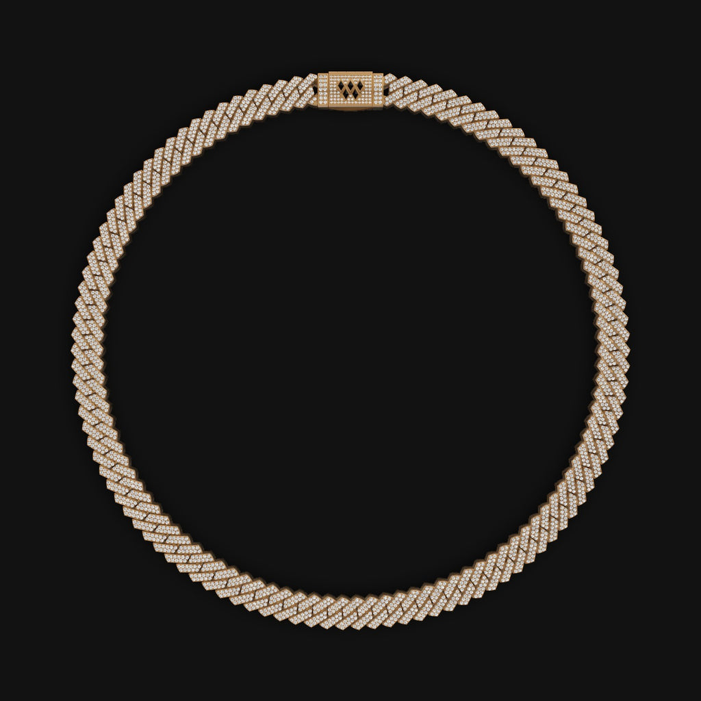 10 MM 925 Sterling Silver Moissanite Cuban Chain