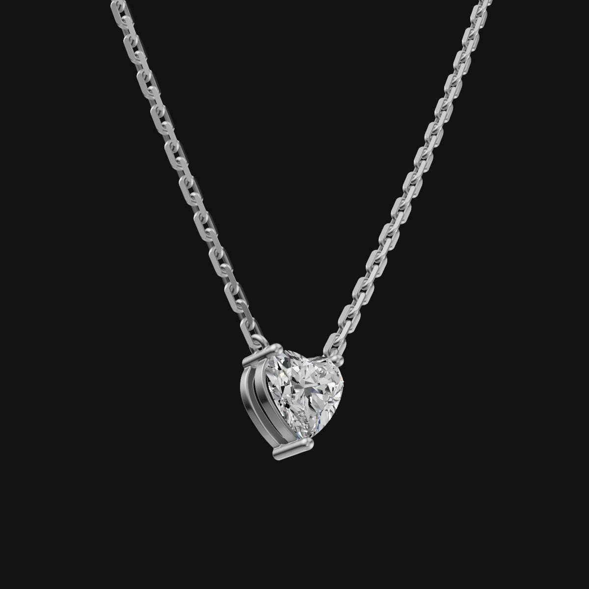 925 Sterling Silver Heart Shape Pendant