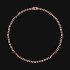 6MM 925 Sterling Silver Moissanite Diamond Black & White Cuban Chain