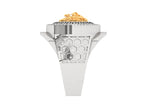 Solid Gold  And 925 Sterling Silver Gold Moissanite Diamond Bulky Lion Ring
