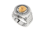 Solid Gold  And 925 Sterling Silver Gold Moissanite Diamond Bulky Lion Ring