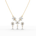 Floral Pear Drop Diamond Necklace