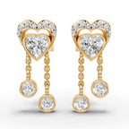 Heart Shaped with Hanging Earring ( 1 Pair )