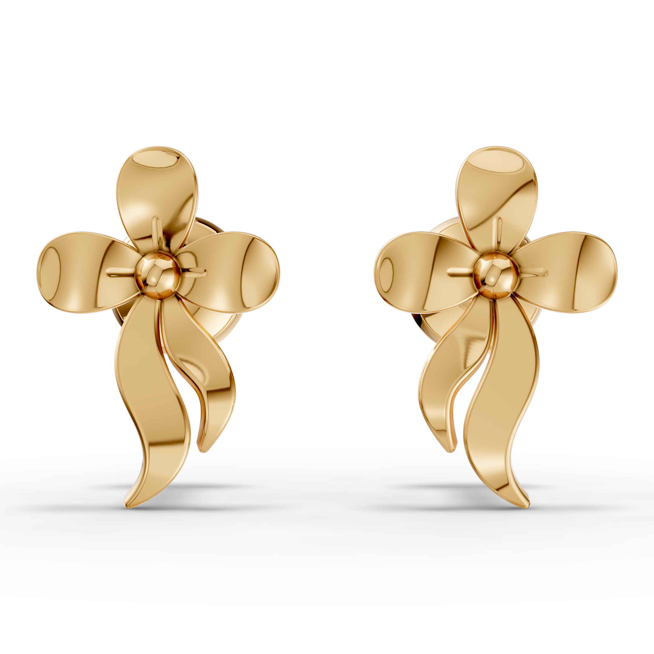 Minimal Flower Shape Earrings (1 Pair)