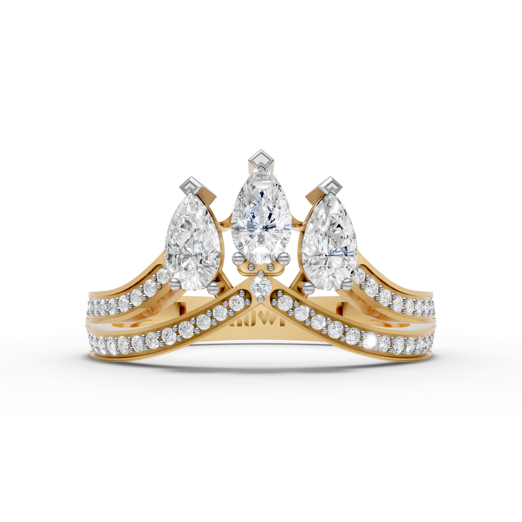 Triple Pear Ring